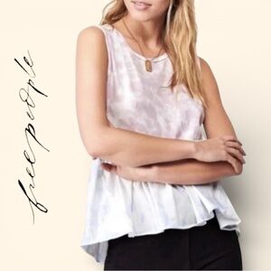 We The Free Free People Tie Dye Anytime Tank Barely There Combo Large
